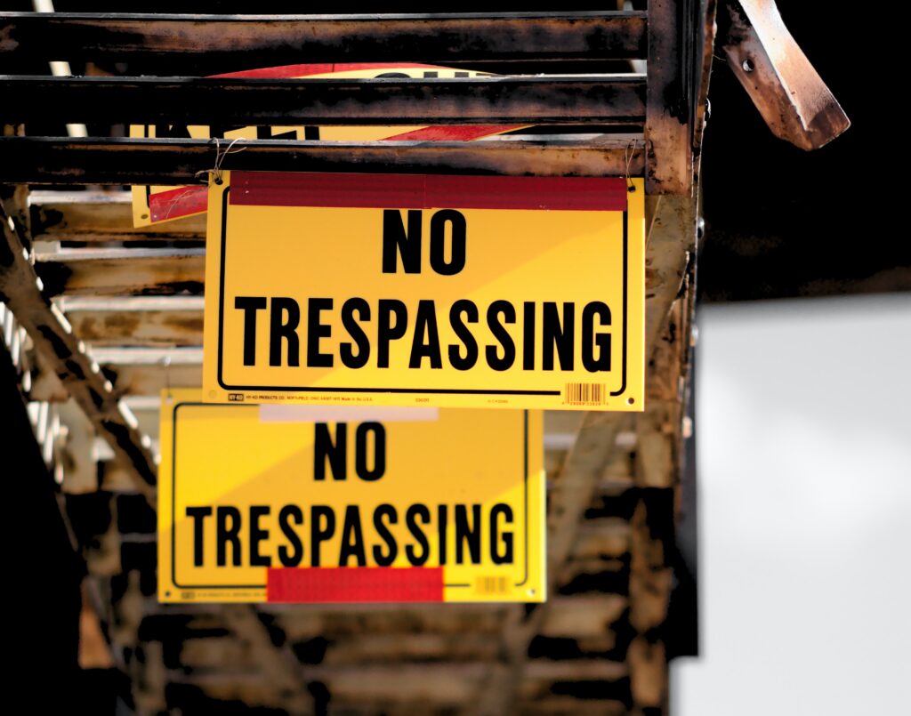 No trespass