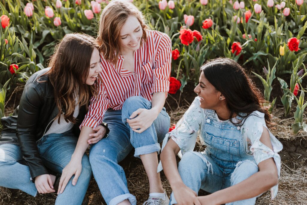 Friends laughing