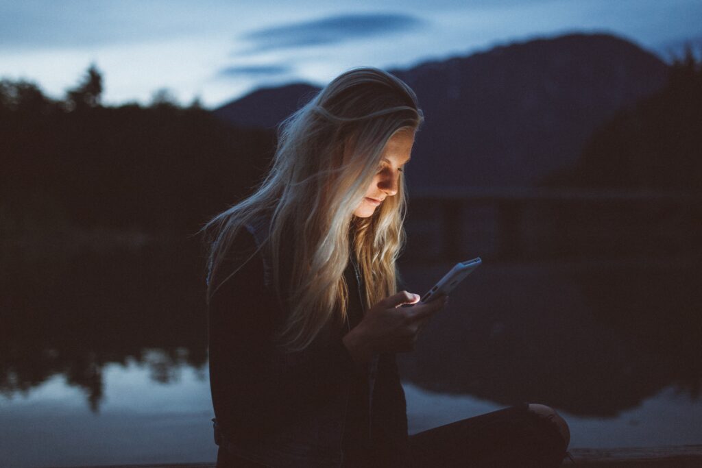 Girl by the riverside