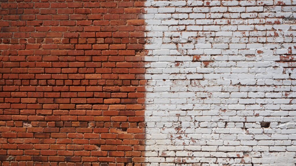 Brown and White brick walls