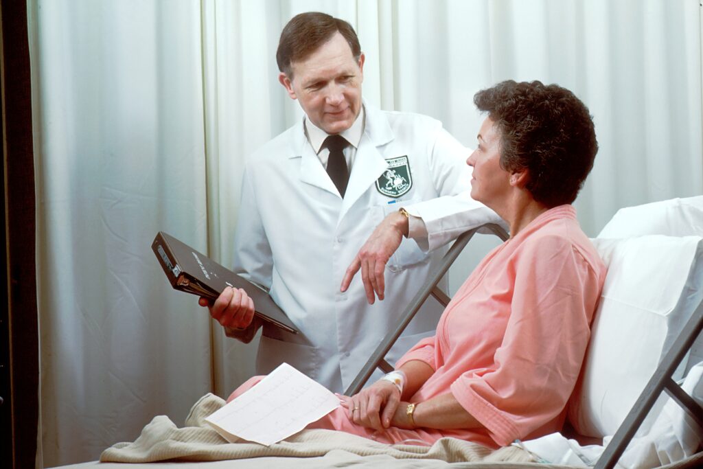 Doctor with patient