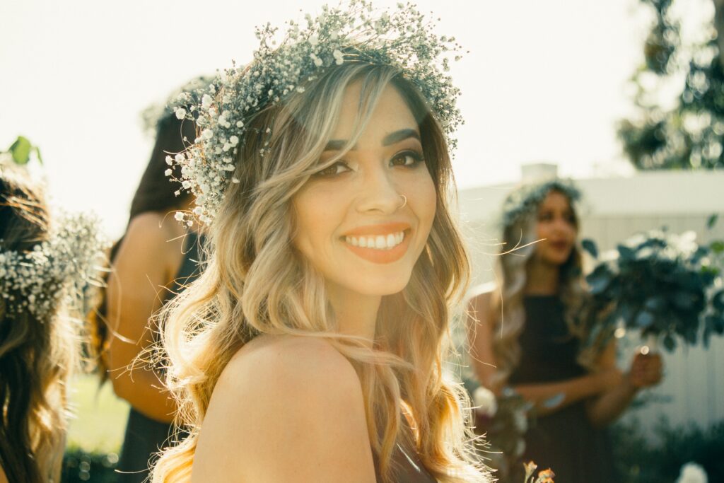 Smiling bride