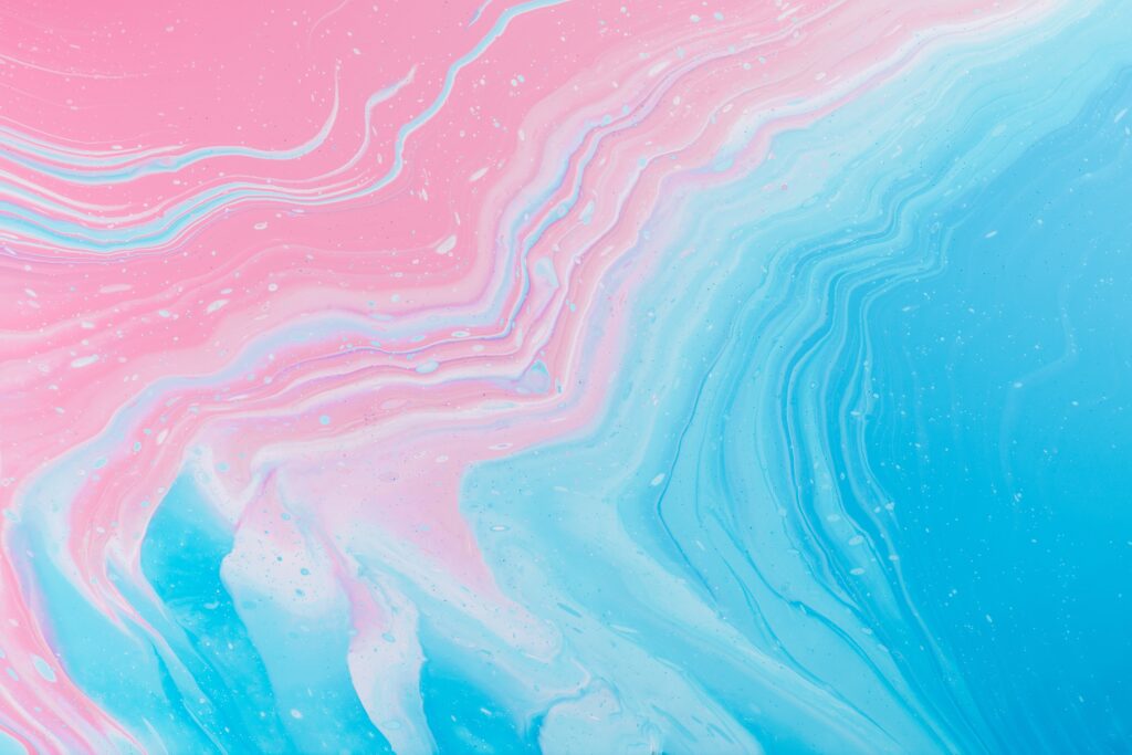 Pink and blue painting