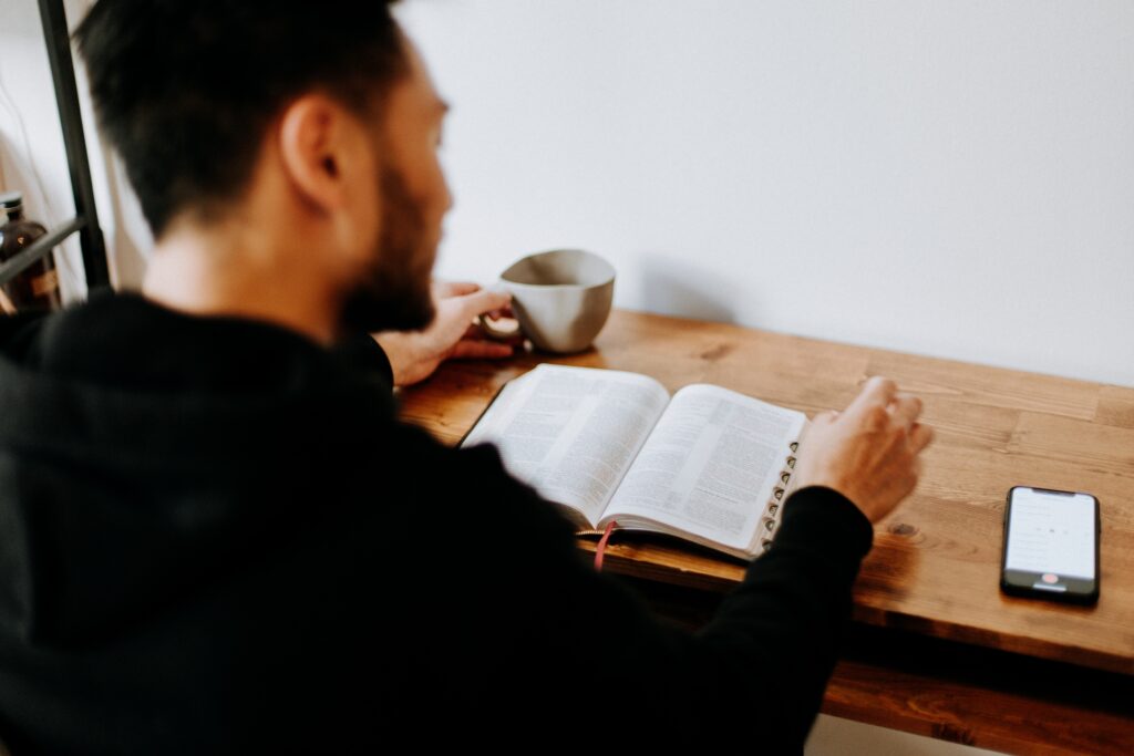 Reading and sipping