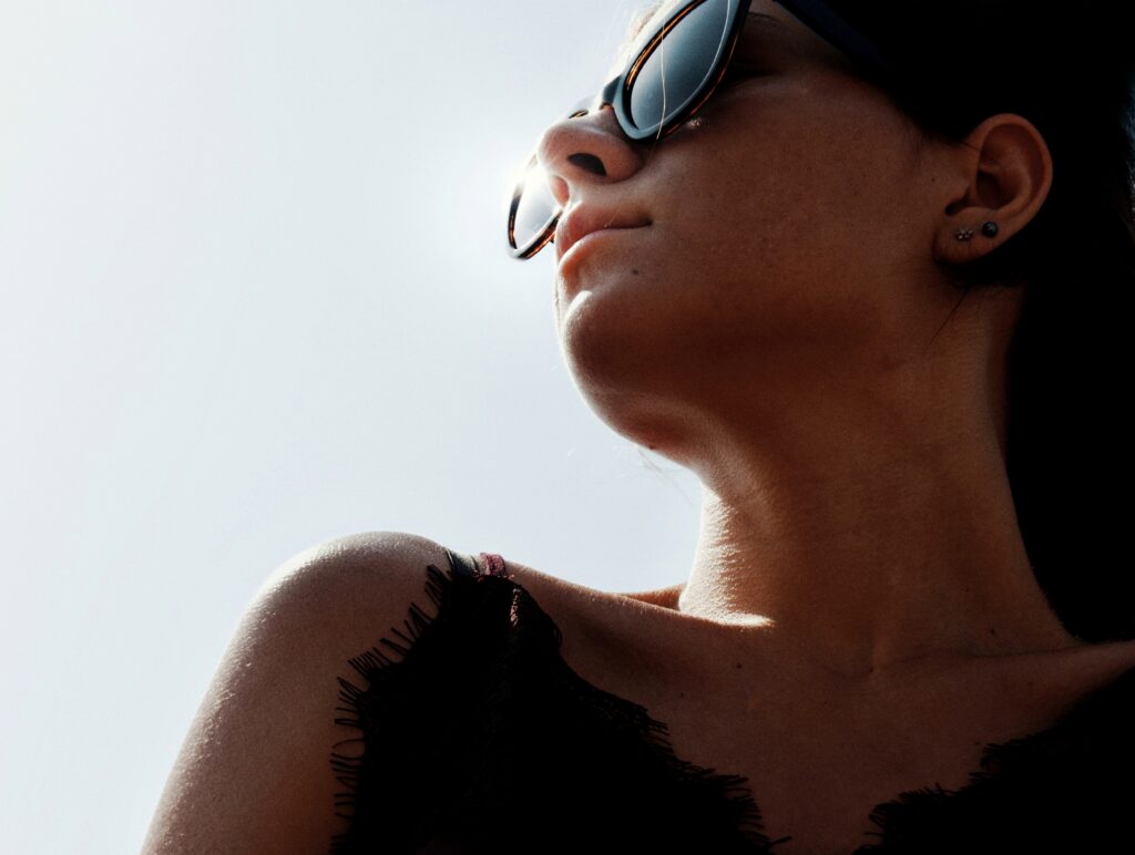 Woman on sunglass